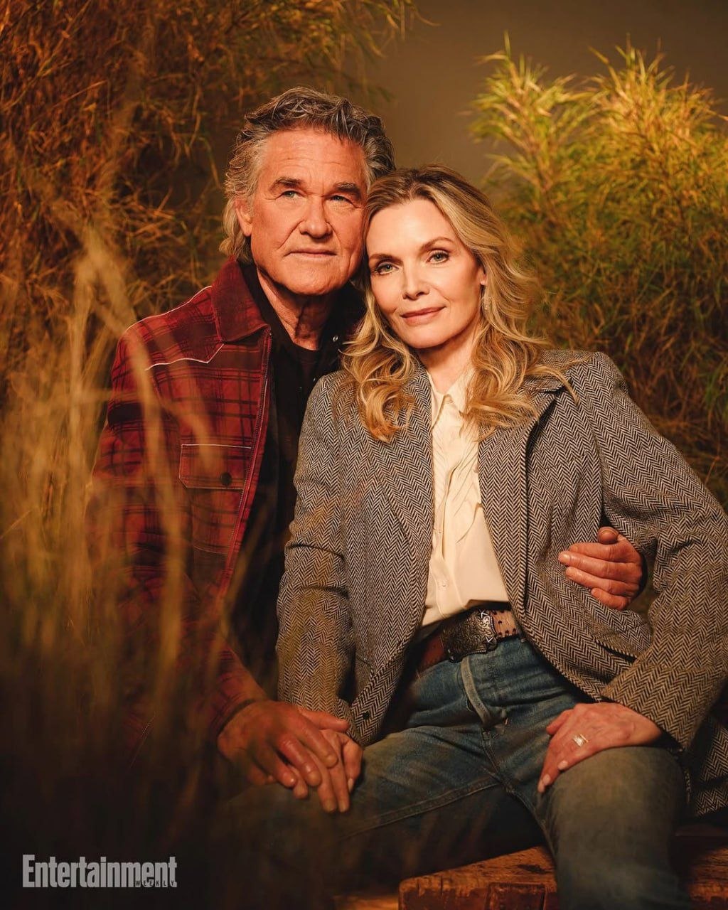 Мишель Пфайффер и Курт Рассел в фотосессии для спин-оффа "Йеллоустоуна"