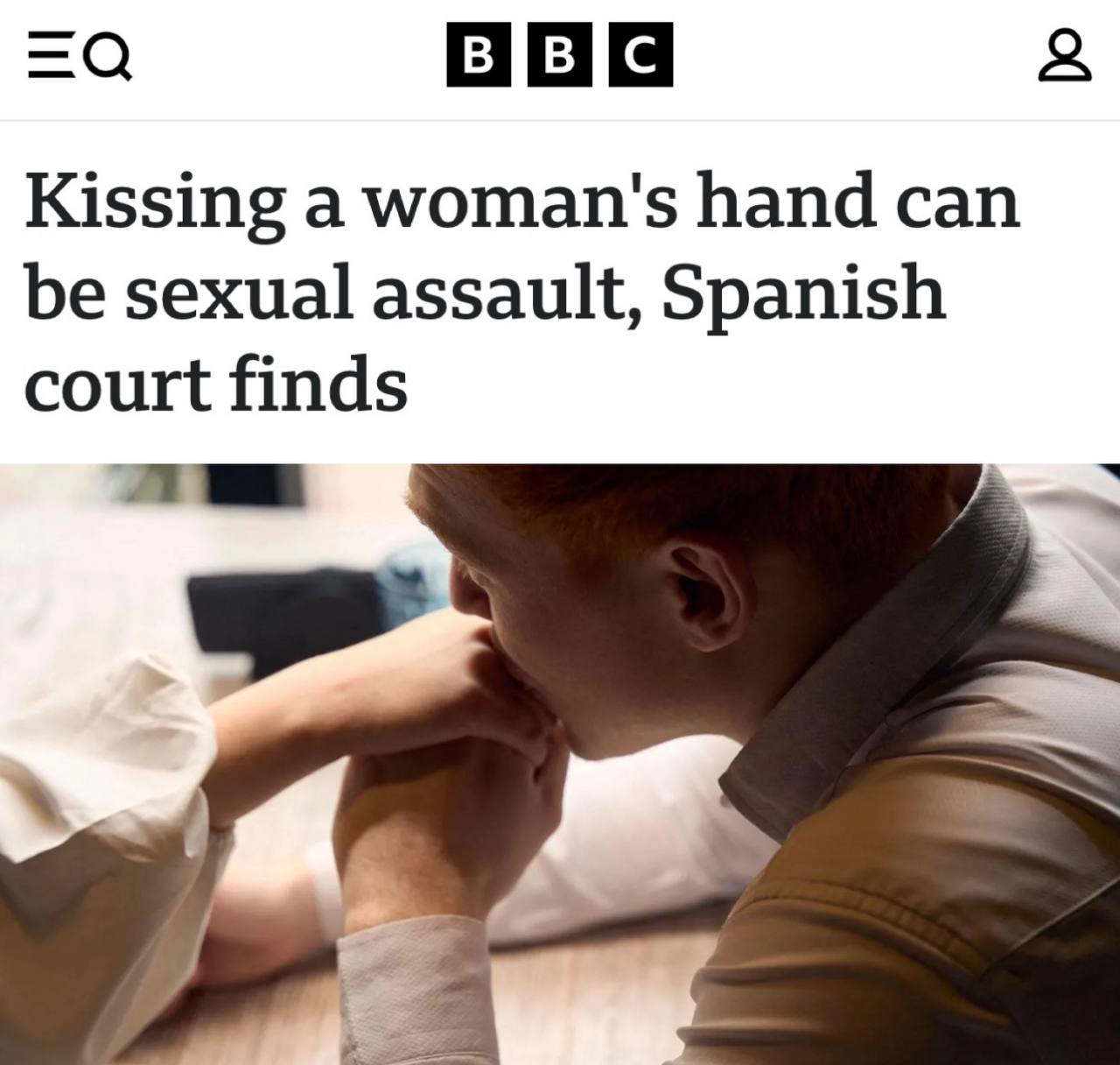 Испанский суд оштрафовал мужчину за поцелуй руки без согласия