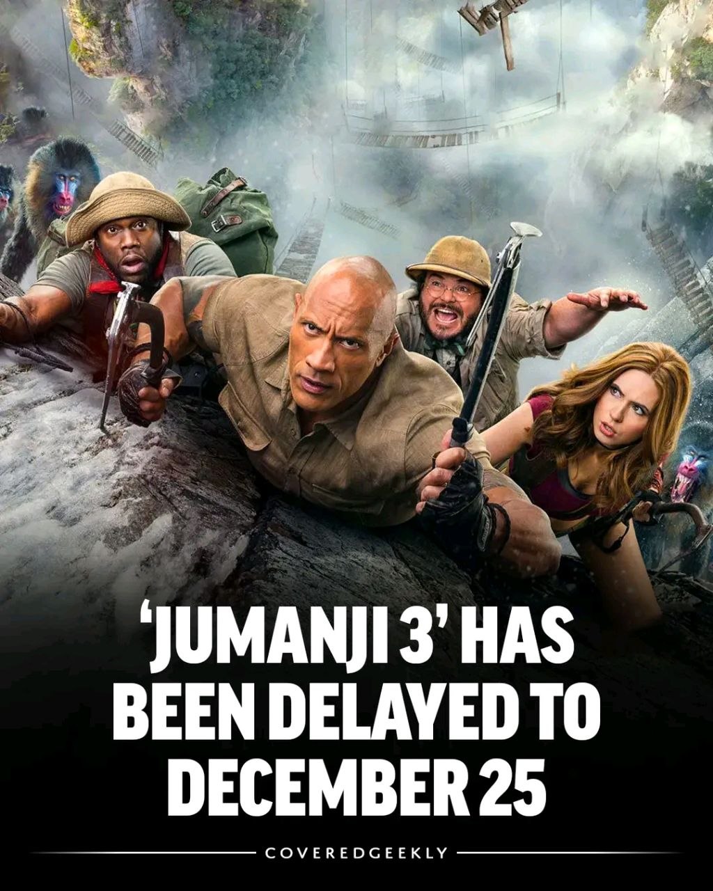 Премьеру «Джуманджи 3» перенесли на 25 декабря