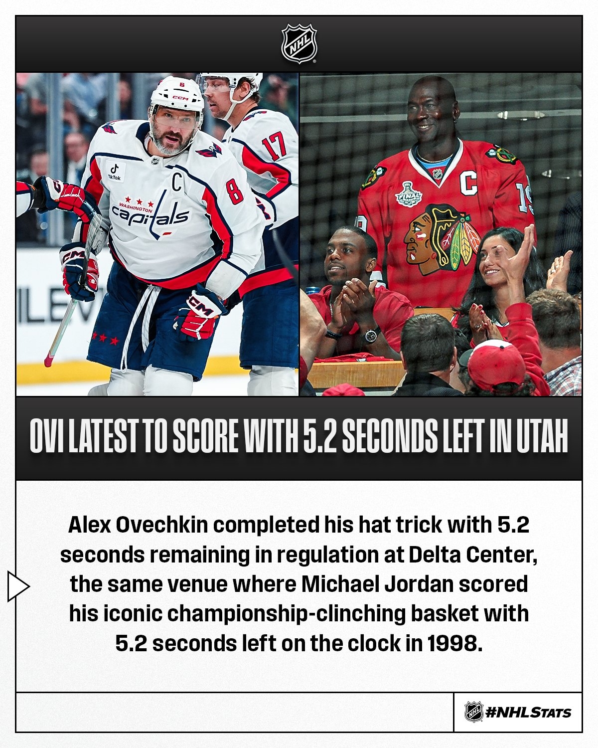 НХЛ сравнила гол Овечкина с победным броском Джордана