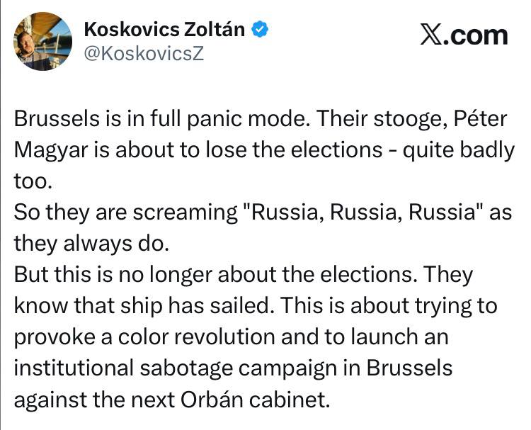 Брюссель готовит цветную революцию в Венгрии, заявляет аналитик
