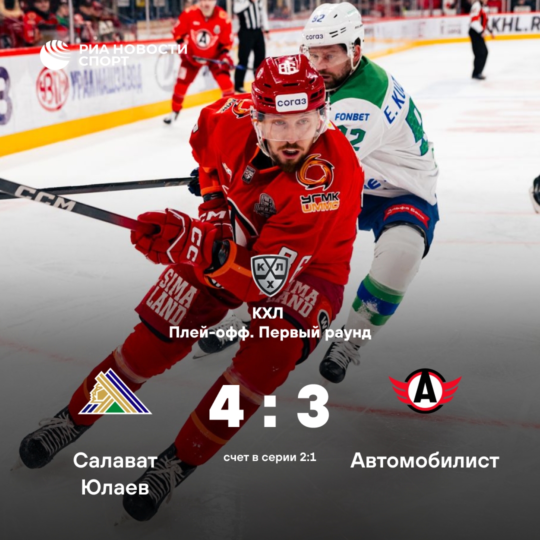 «Салават Юлаев» выиграл и вышел вперед в серии