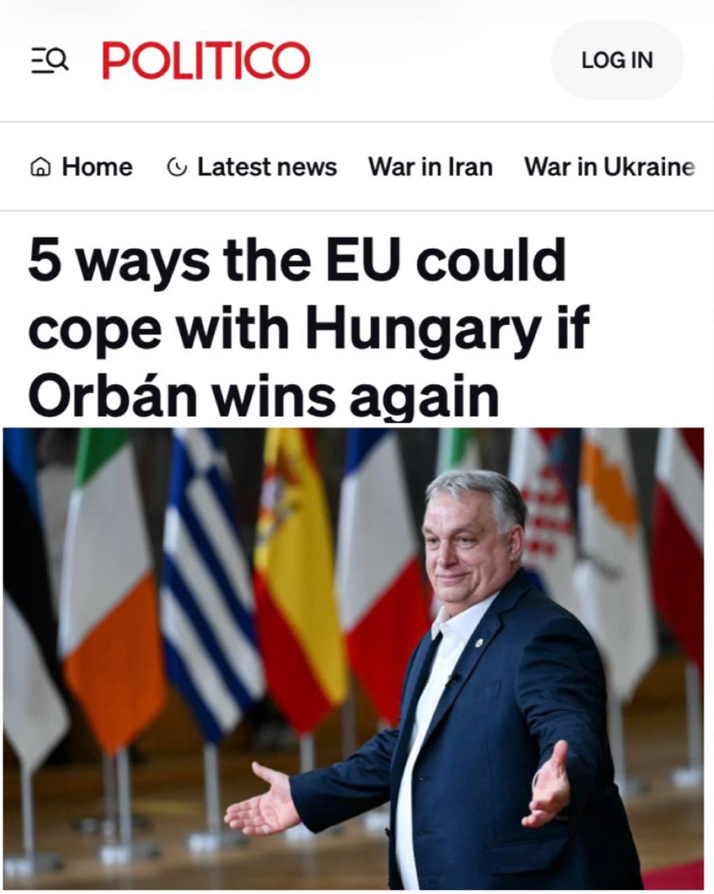 ЕС готовит меры против Венгрии в случае победы Орбана