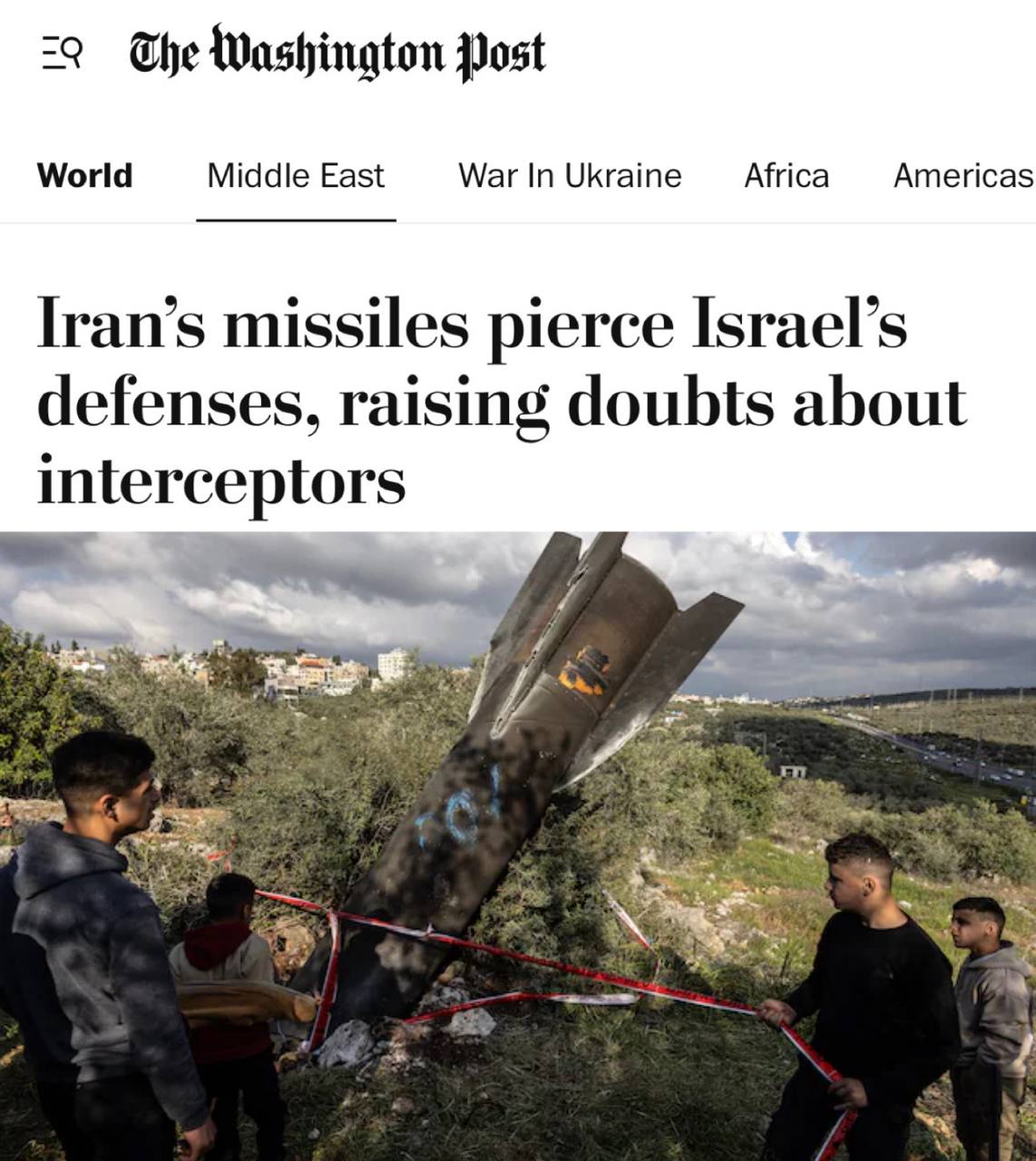 Иранские ракеты испытывают на прочность ПВО Израиля и США