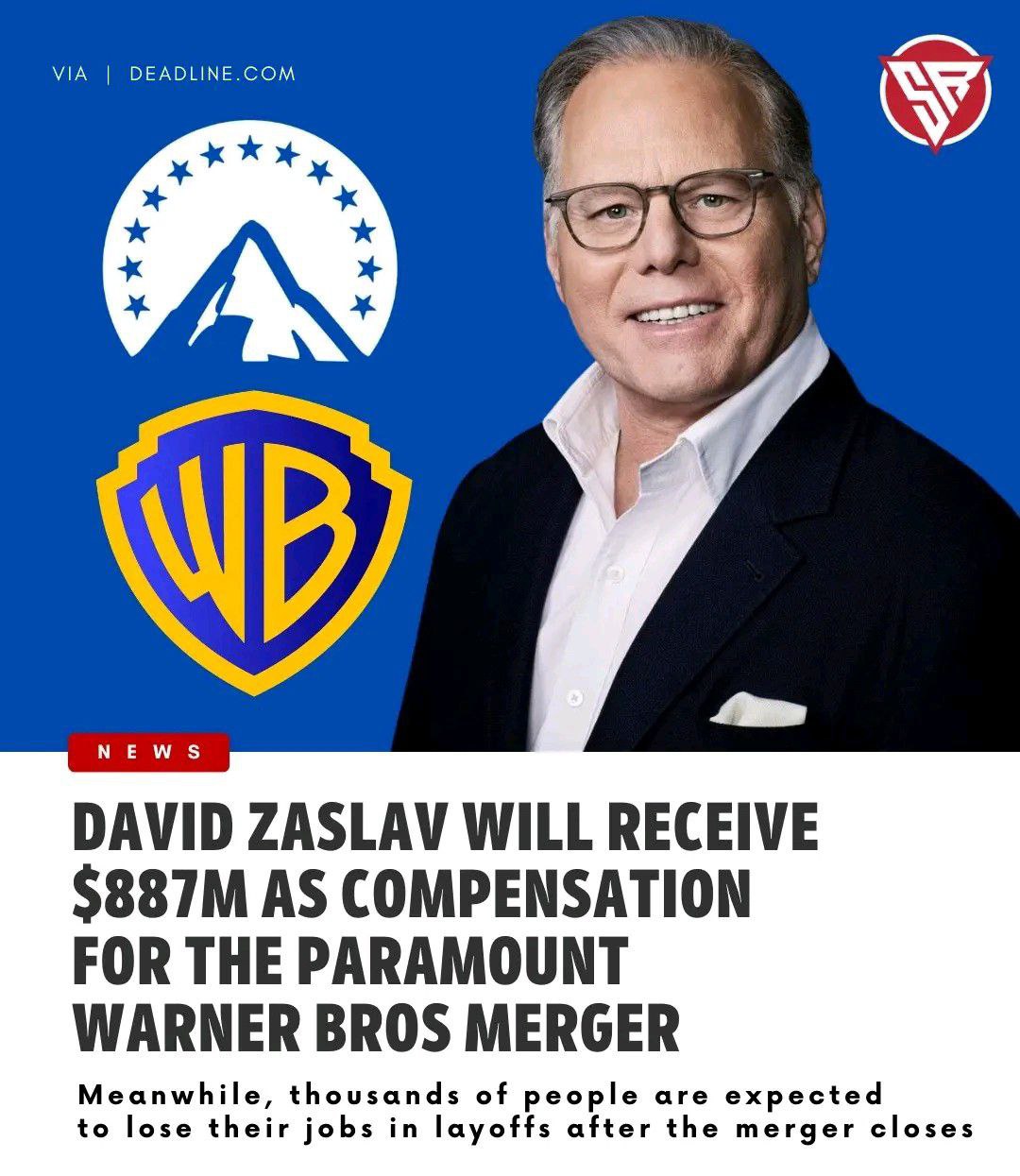 Глава Warner Bros. Discovery получит $887 млн после сделки с Paramount