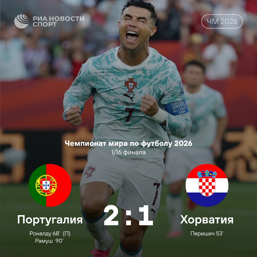 Португалия одолела Хорватию в 1/16 финала ЧМ-2026