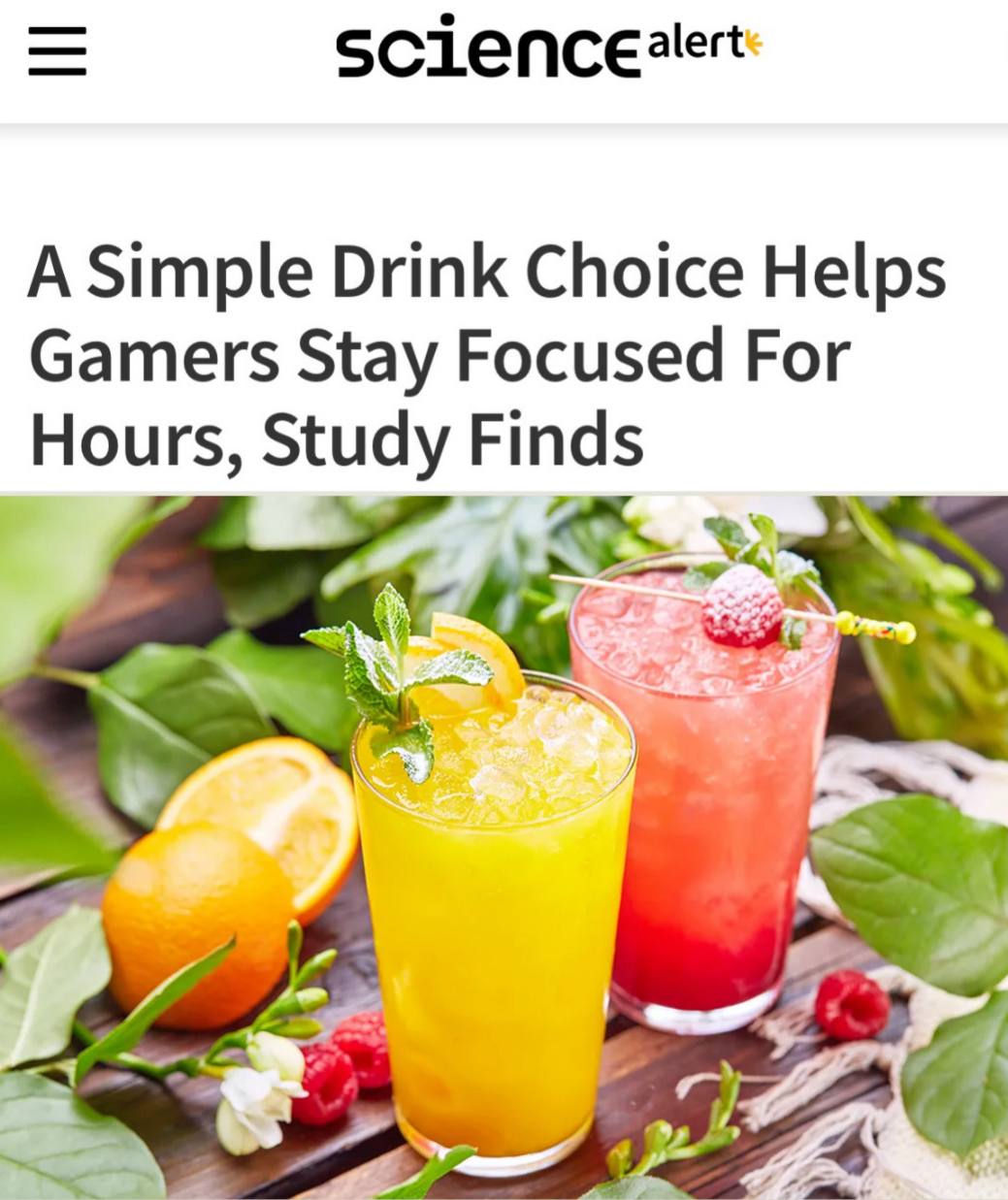 Газированная вода улучшает концентрацию геймеров и офисных работников