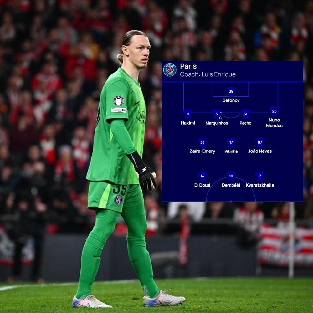 Матвей Сафонов выйдет в стартовом составе ПСЖ на полуфинал Лиги чемпионов
