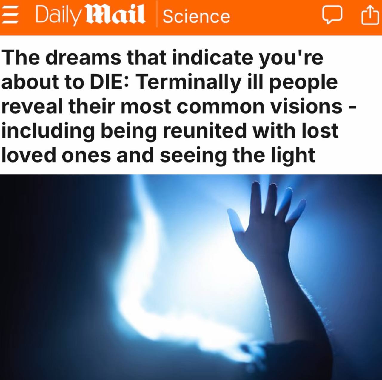 Ученые выяснили, что снится людям перед смертью