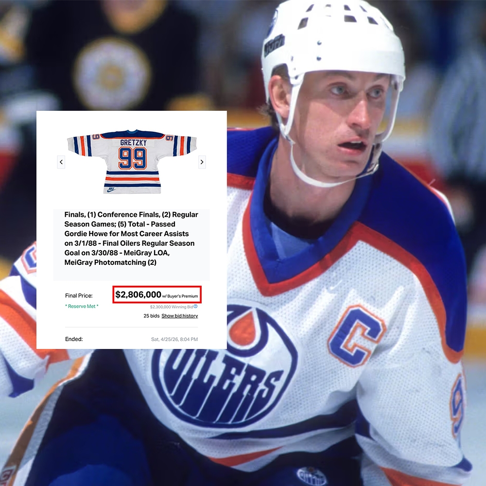 Свитер Уэйна Гретцки продан за рекордные 2,8 миллиона долларов
