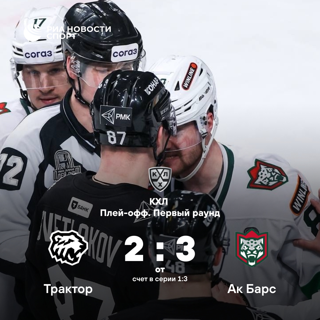 «Ак Барс» победил «Трактор» и укрепил лидерство в серии