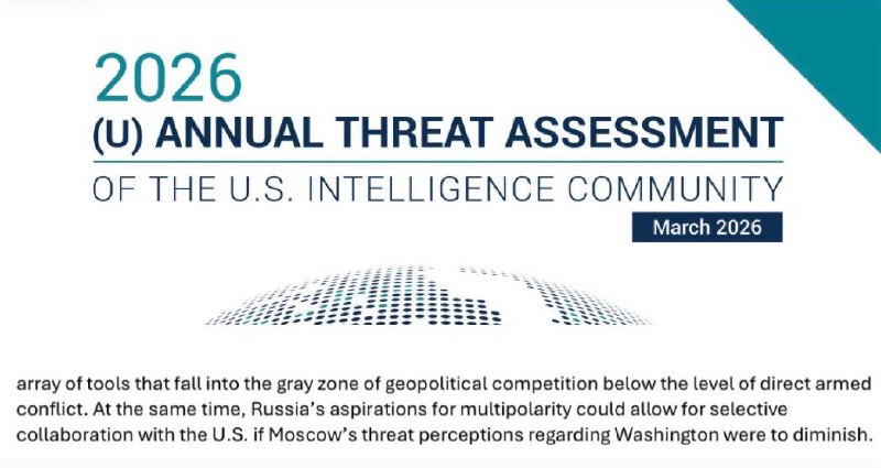 Разведка США: Россия ищет многополярный мир, возможны точки соприкосновения с Вашингтоном