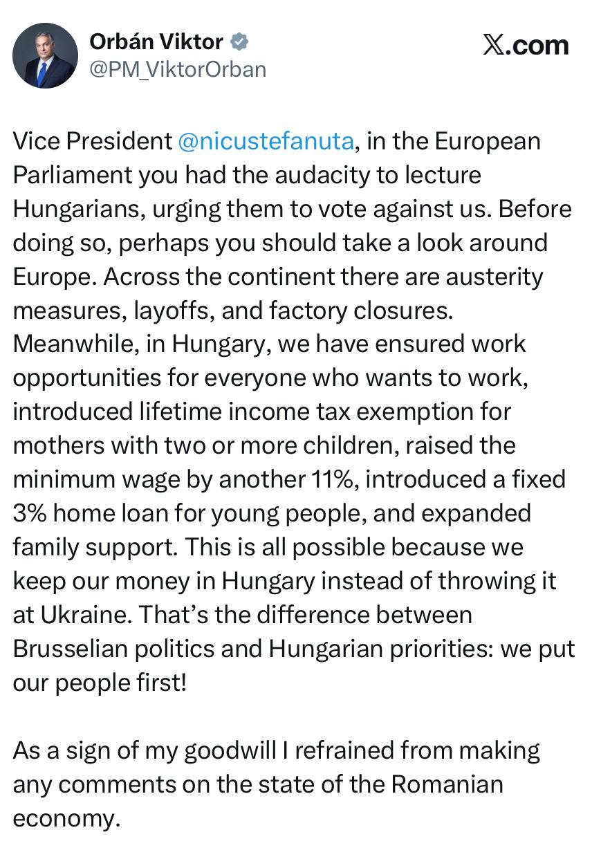Орбан: экономика Европы страдает из-за помощи Украине