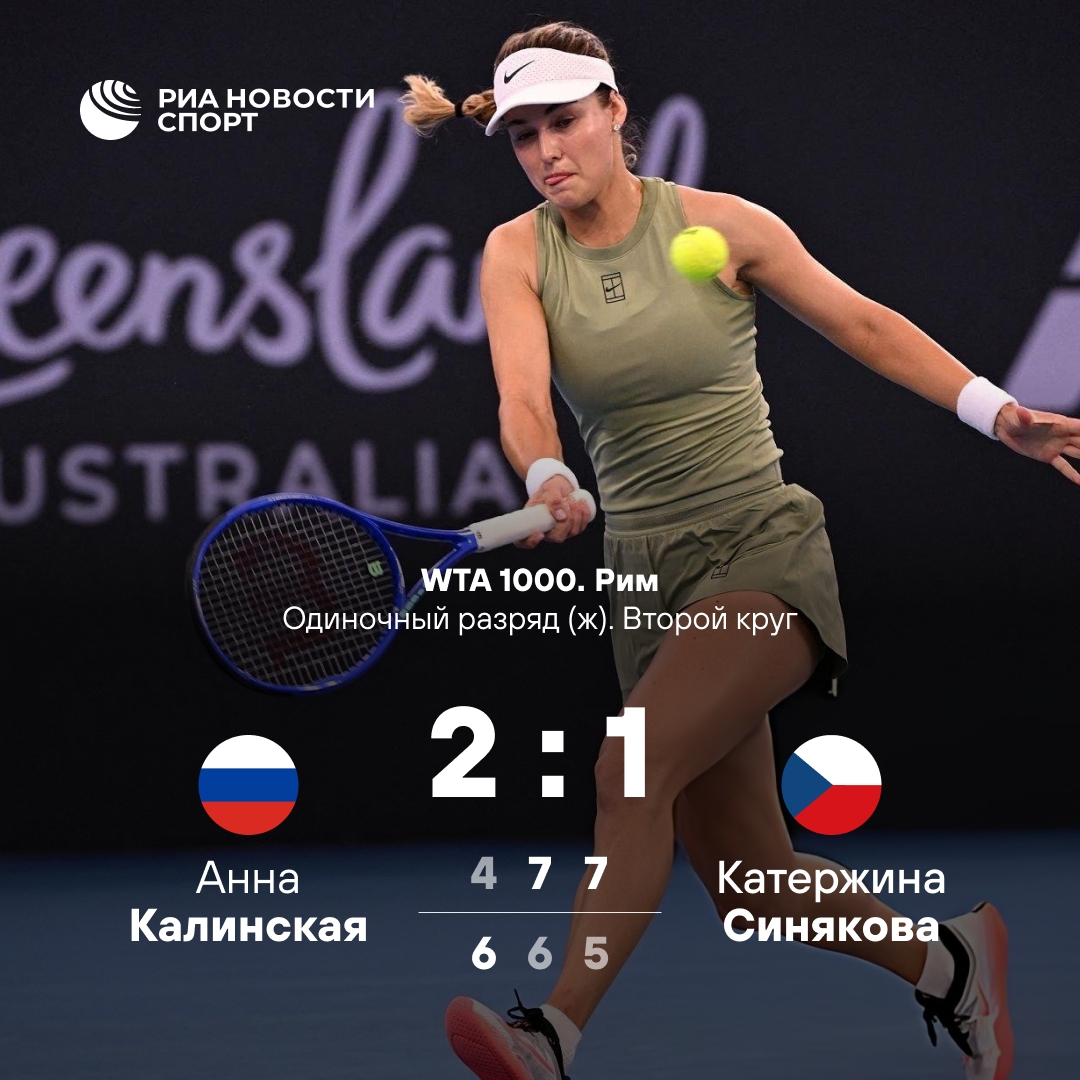 Анна Калинская вышла в третий круг турнира WTA 1000 в Риме