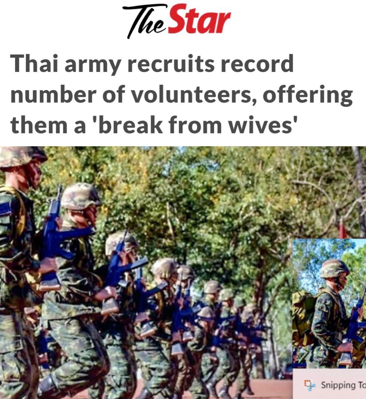 Таиландская армия привлекла рекордное число добровольцев с юмористической рекламой
