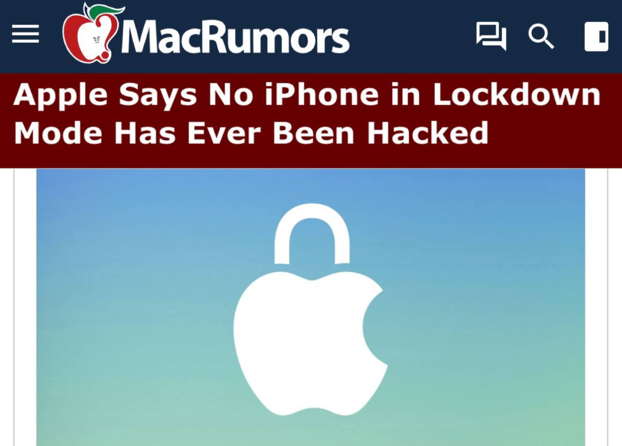 Apple: режим Lockdown Mode успешно защищает iPhone от взломов