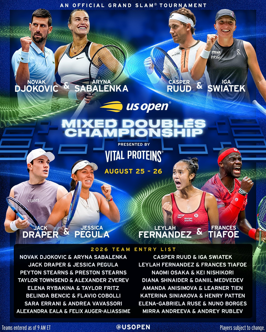 Медведев и Шнайдер выступят вместе в миксте на US Open