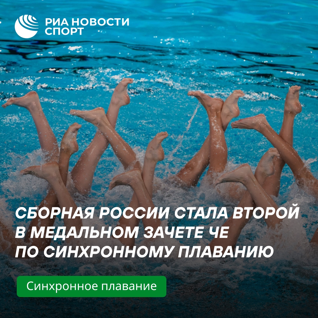 Российские синхронистки завоевали серебро в общем зачете чемпионата Европы