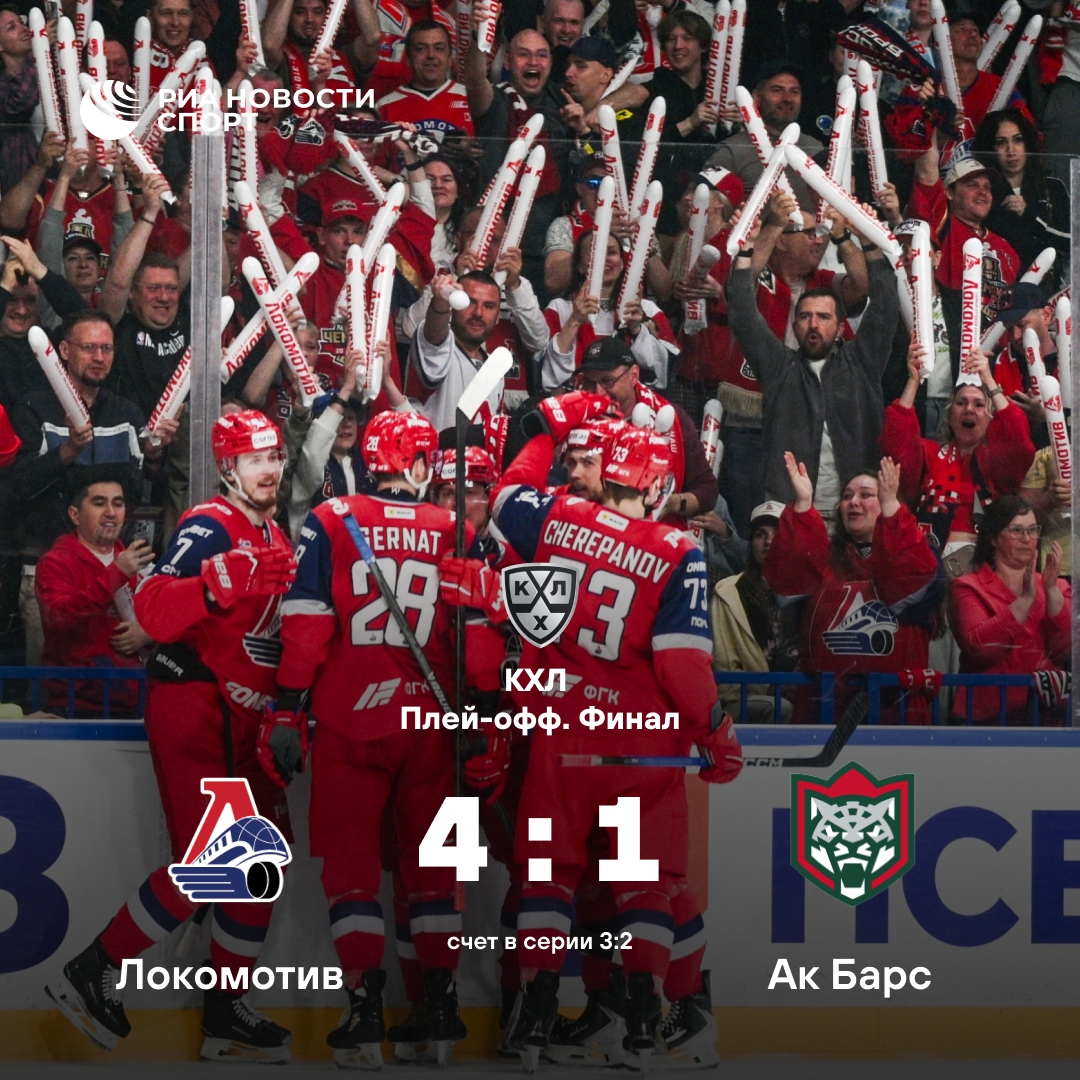 «Локомотив» вновь лидирует в финале Кубка Гагарина против «Ак Барса»
