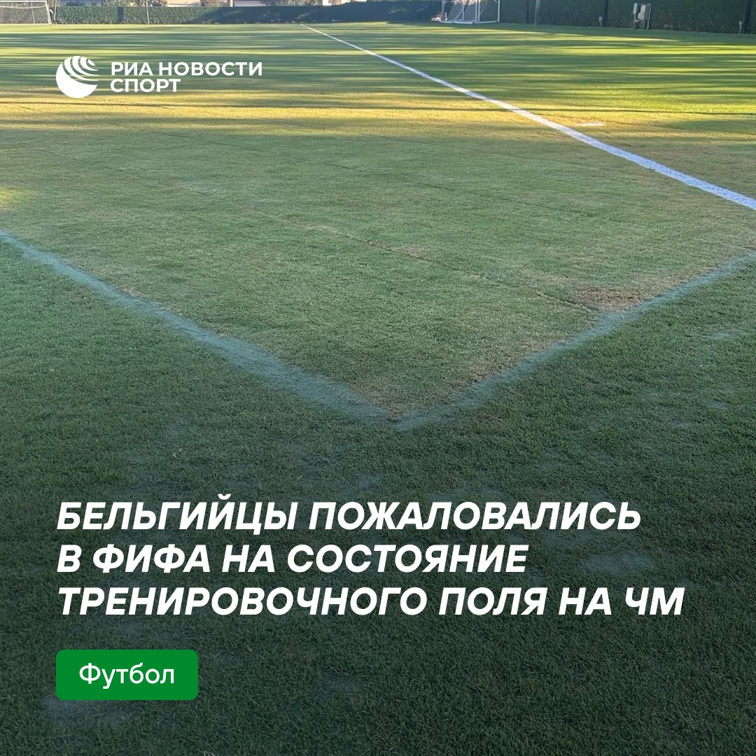 Сборная Бельгии подала жалобу в ФИФА из-за плохого поля на тренировке